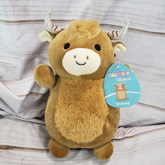 Squishmallows Wilfred Longhorn Cow HugMees Plush Stuffed Toy Hug Me 10 Inch 2022 - Picture 1 of 12